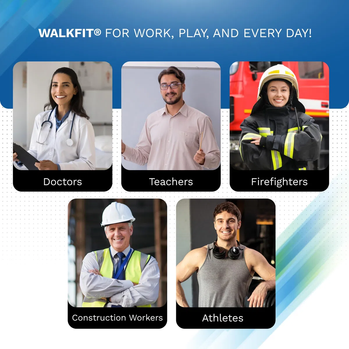 WalkFit Platinum Plantillas ortopédicas para fascitis plantar y aliviar el dolor del pie, espalda, cadera, pierna y rodilla, mejoran la alineación del equilibrio (hombres 7-7.5 / mujeres 8-8.5)