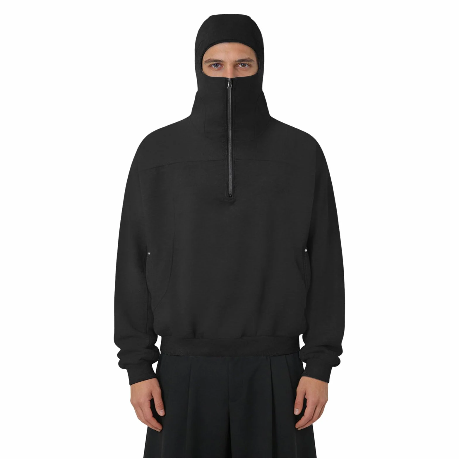 Sudadera con capucha con cremallera para hombre y mujer, forro polar ancho a prueba de viento, cremallera chaqueta de media temporada, chaqueta para hombre, invierno, capucha para el trabajo