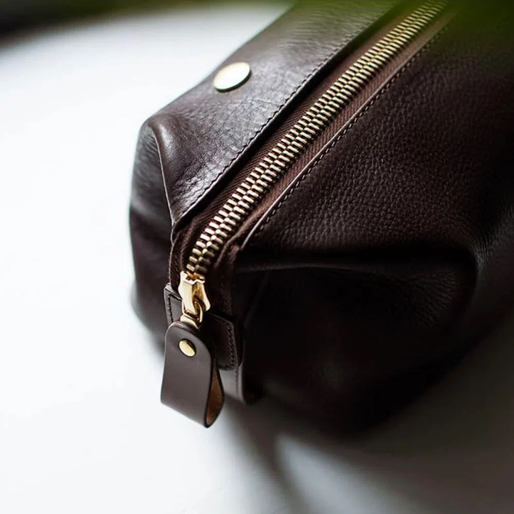 Neceser para Hombre, Neceser de Viaje de Piel Personalizado para Hombre, Neceser Grande de Viaje para baño y Afeitado, Neceser Grande de Viaje para cosméticos a Prueba d