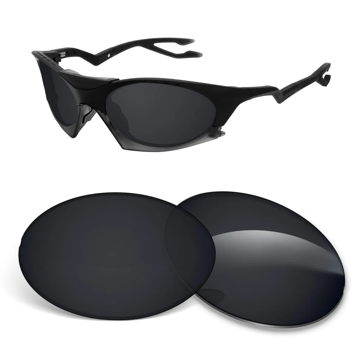 Lentes de repuesto de 1,5 mm compatibles con gafas de sol Oakley Plantaris OO9437 de 63 mm, antiarañazos