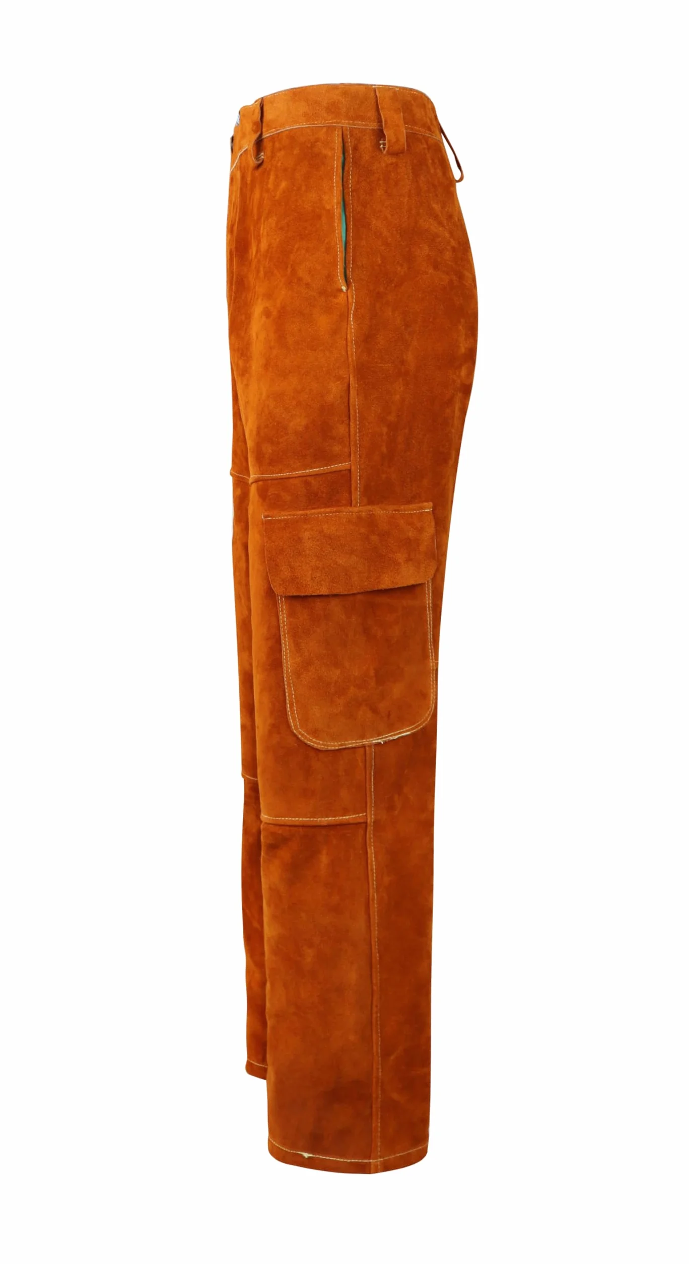 Pantalones Protectores de Cuero para Soldadura, Resistentes al Calor y a Las Llamas, protección Resistente para tareas industriales
