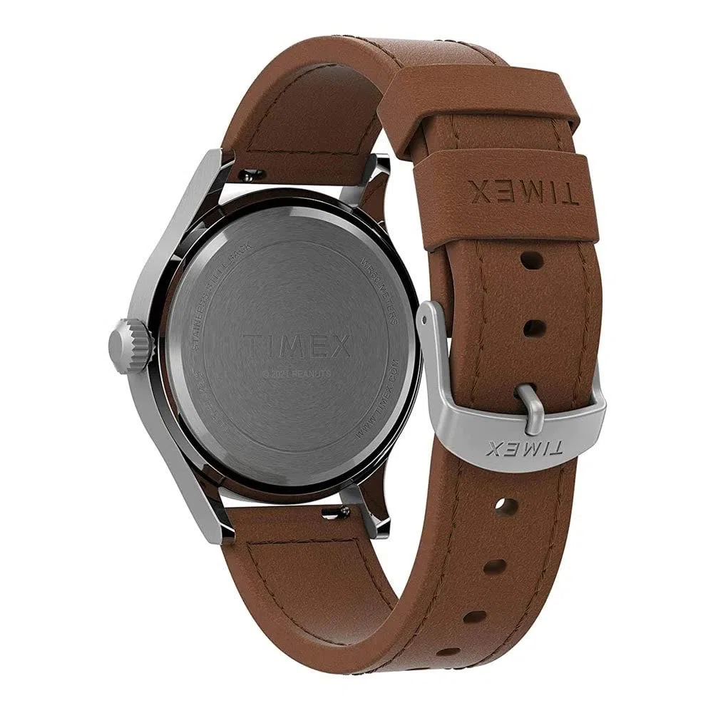 Timex Expedition Scout X Peanuts - Reloj para hombre de 40mm con correa de cuero TW4B25000