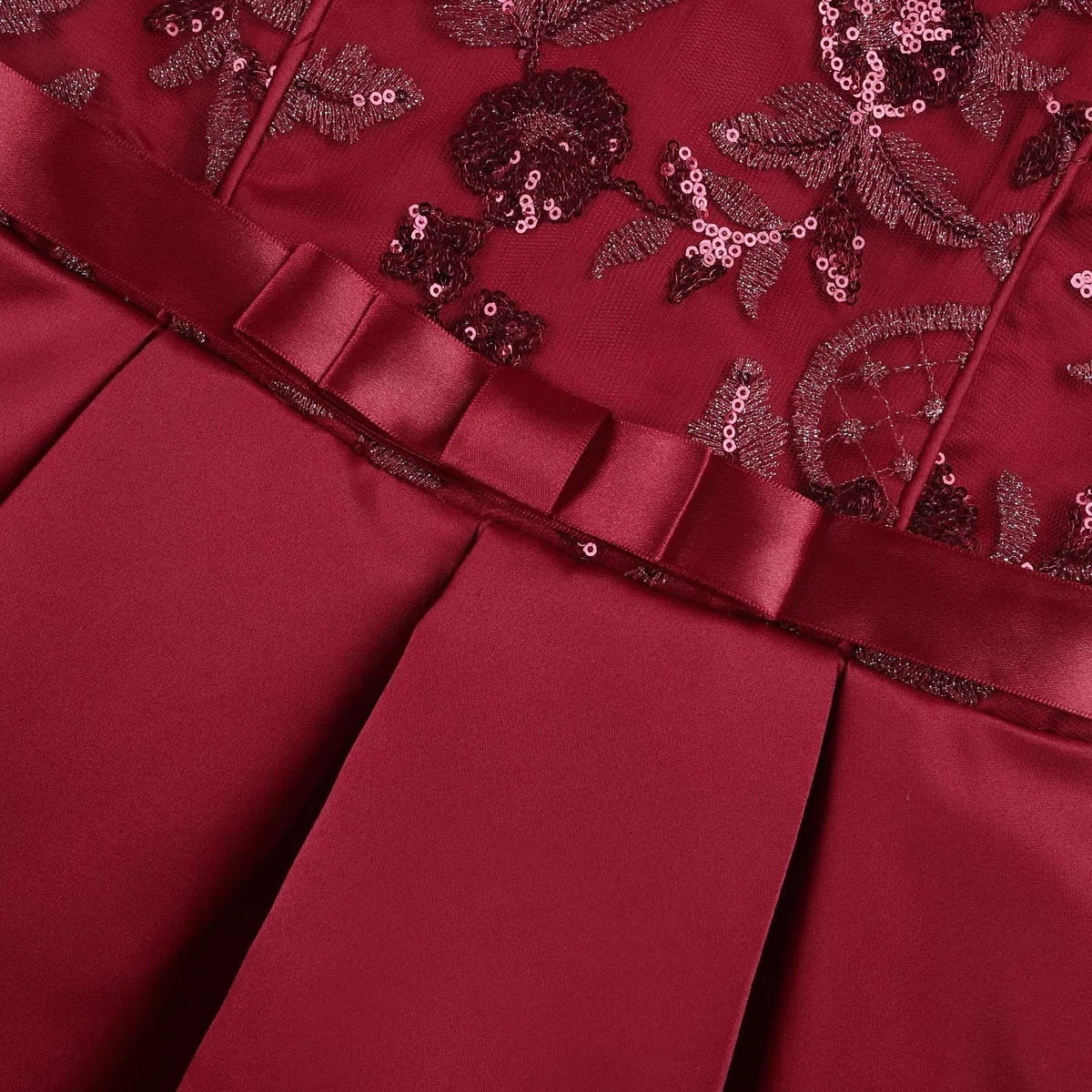 Vestido de niña con Hombros Inclinados para Dama de Honor Boda
