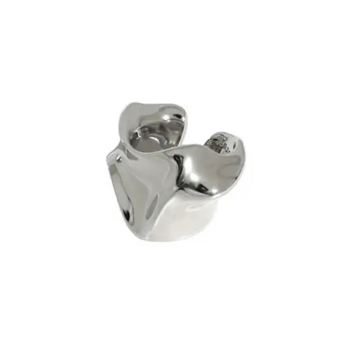 Pendiente de aro de Plata de Ley con Forma Irregular para Mujer, A1326-B, 1 aro pequeño Individual, Dorado