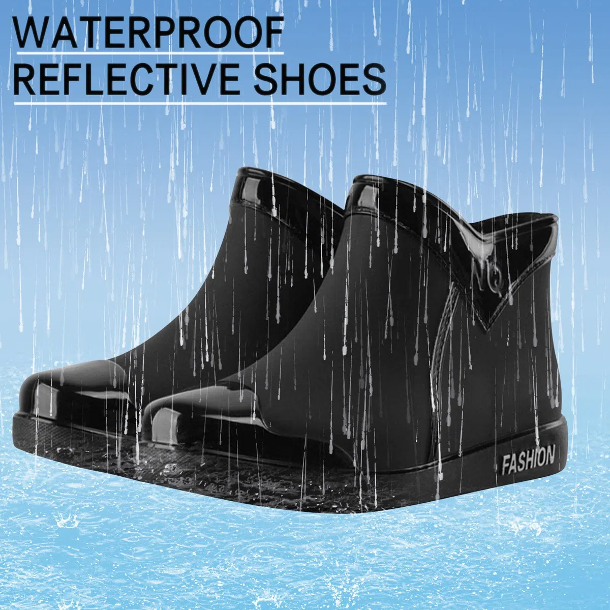 Botas de goma para mujer, botas de lluvia impermeables, botas de lluvia, zapatos de jardín, botas de goma antideslizantes, botines de goma, botines de goma para exteriores, botas de lluvia