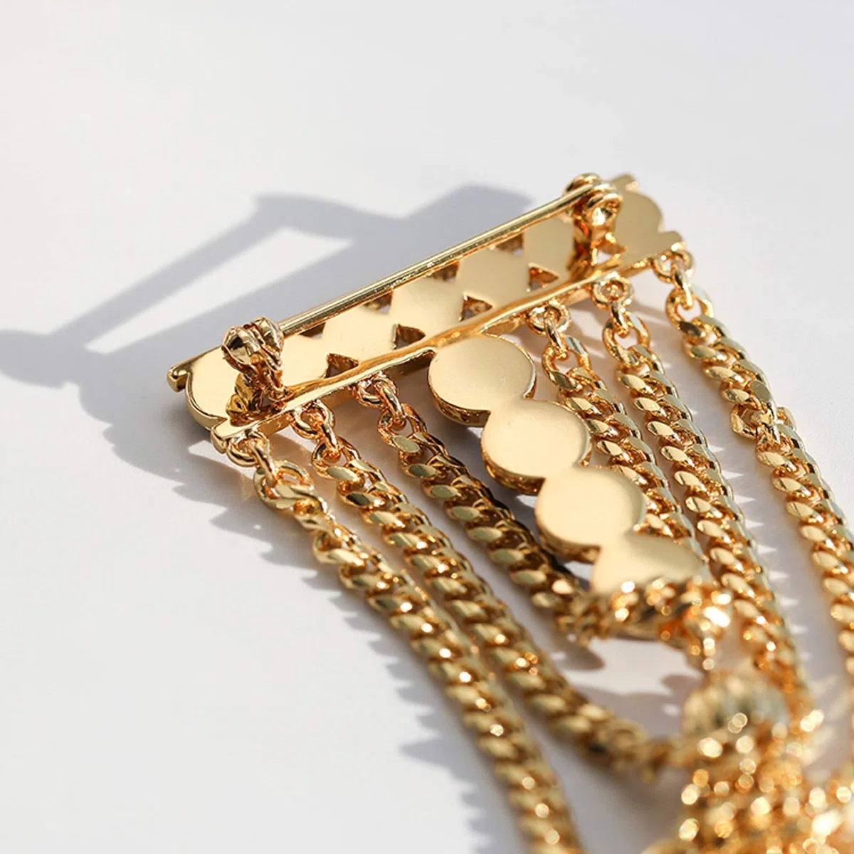 Broche para Mujer, Broche de ágata Negra con Borla, Broche de Cadena Colgante, alfiler para Traje, Tachuelas para Camisa, Accesorios para Hombres y Mujeres, broches exquisitos