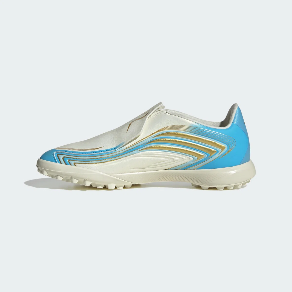 adidas Tenis de fútbol Unisex para niños F50 Messi League sin Cordones