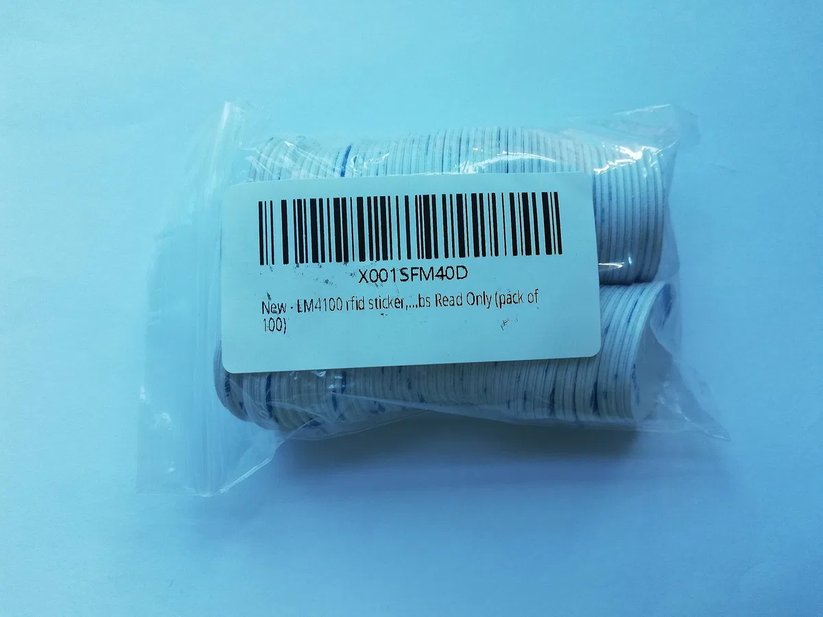 125khz RFID Pegatina, em4100 Material PVC 1 mm de Grosor, llaveros de identificación de Solo Lectura (Paquete de 100)