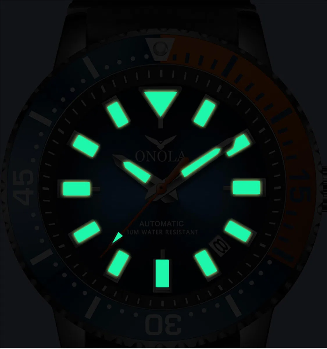 Reloj de pulsera mecánico para hombre, correa de silicona, analógico, visualización de fecha, relojes automáticos de negocios, resistente al agua