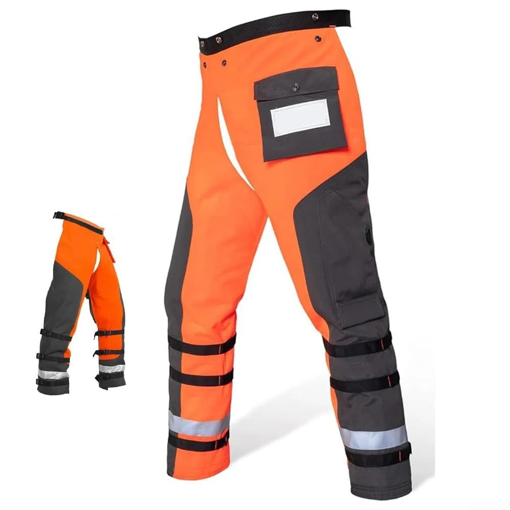 Pantalones protectores ligeros para motosierra con 9 capas de tela y cinturón ajustable que ofrecen seguridad y comodidad para el uso de registro y corte
