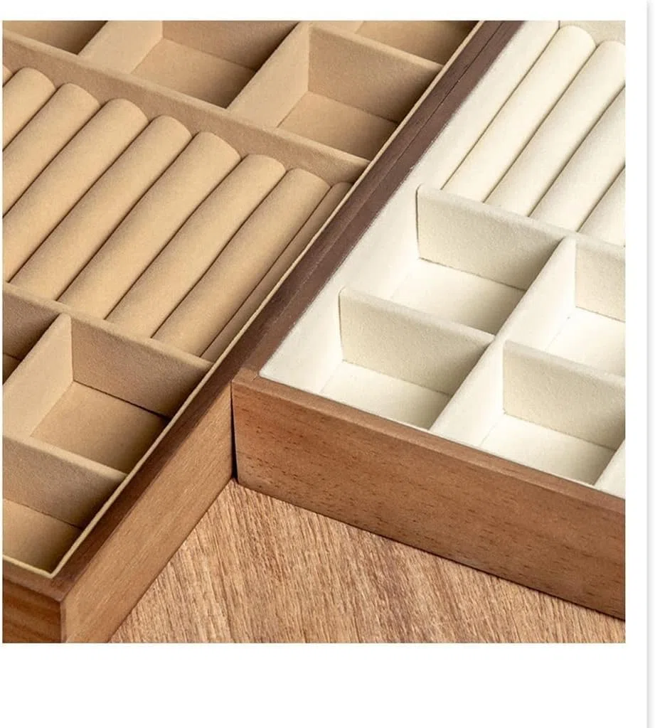 Caja de almacenamiento compacta de madera multicapa para el hogar y la oficina, elegante para suministros de manualidades de escritorio y objetos pequeños, solución de almacenamiento ideal para