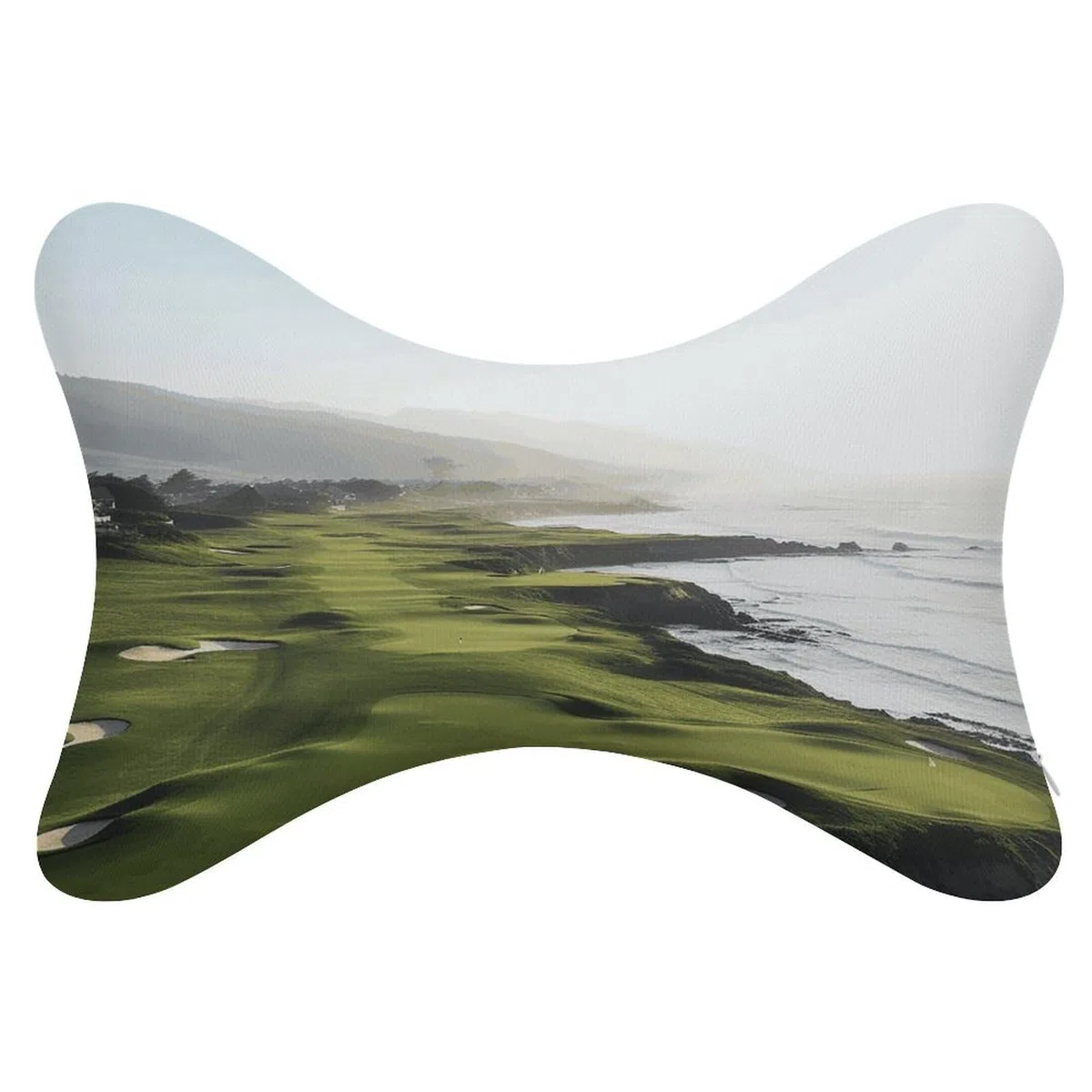 Almohada de campo de golf junto al mar, núcleo de almohada de espuma viscoelástica, cojín, proporciona apoyo para el cuello, almohadas de coche para viajes y oficinas en casa.