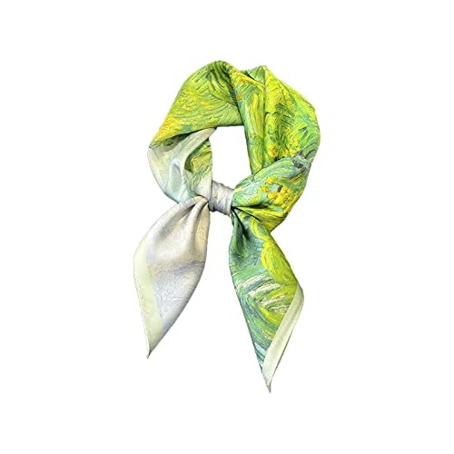 Pañuelo de seda, sarga de verano, 70 cm, fino, para mujer, ideal para primavera y otoño.
