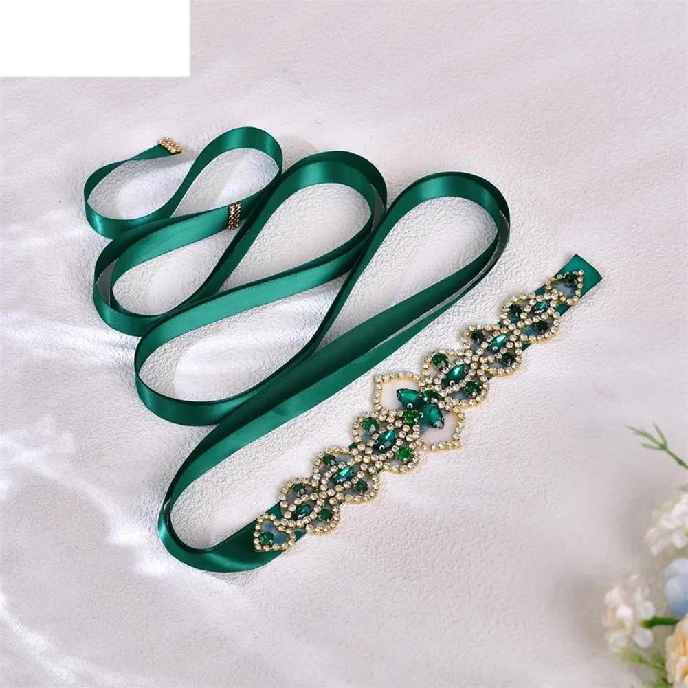 Cinturón de diamantes de imitación para novia, vestido de Navidad, accesorios de fiesta