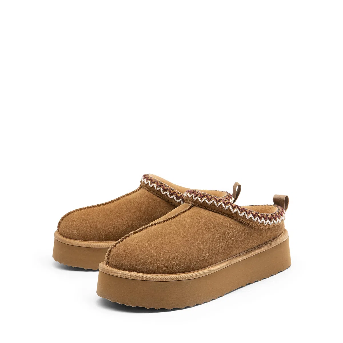 DREAM PAIRS Zapatillas para Mujer de Ante Genuino con Plataforma, Calientes y Cómodas, Zapatillas de Invierno Suaves y Peludas para Uso Interior y Exterior