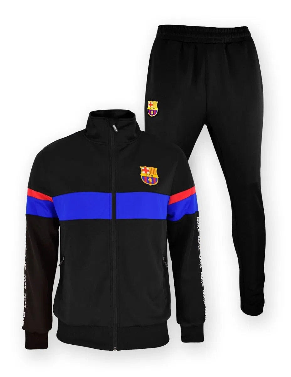 Chándal FC Barcelona Niños - Talla 116 - Temporada 2024/2025 - Negro - Chándal de Fútbol - Mercancía Oficial