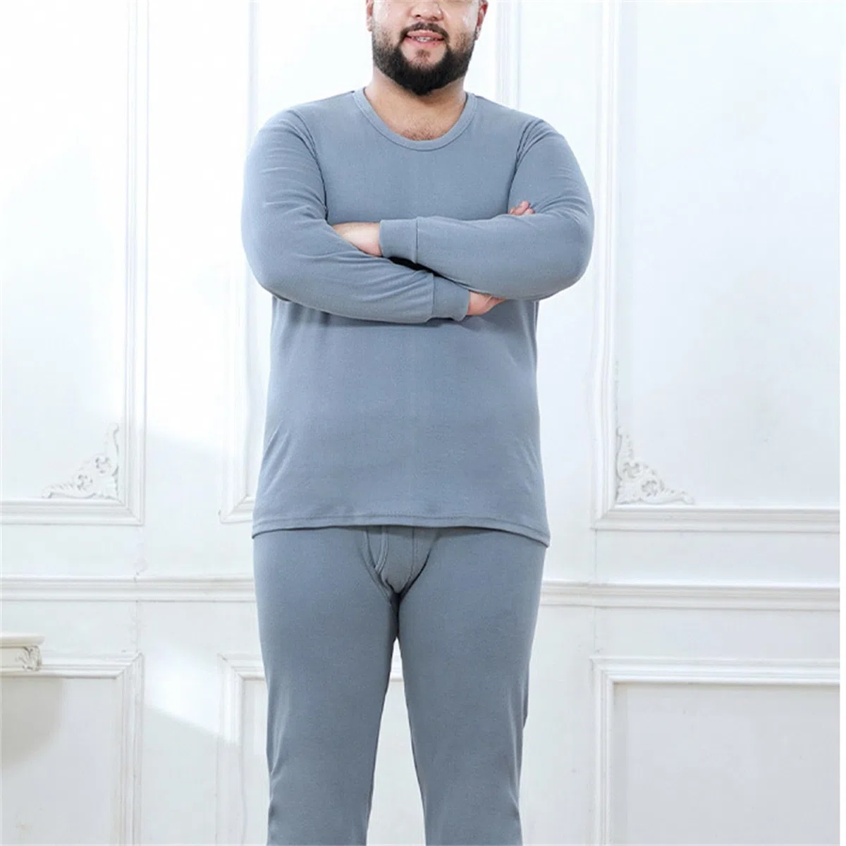 Conjunto térmico de ropa interior for hombre, capa base térmica de invierno