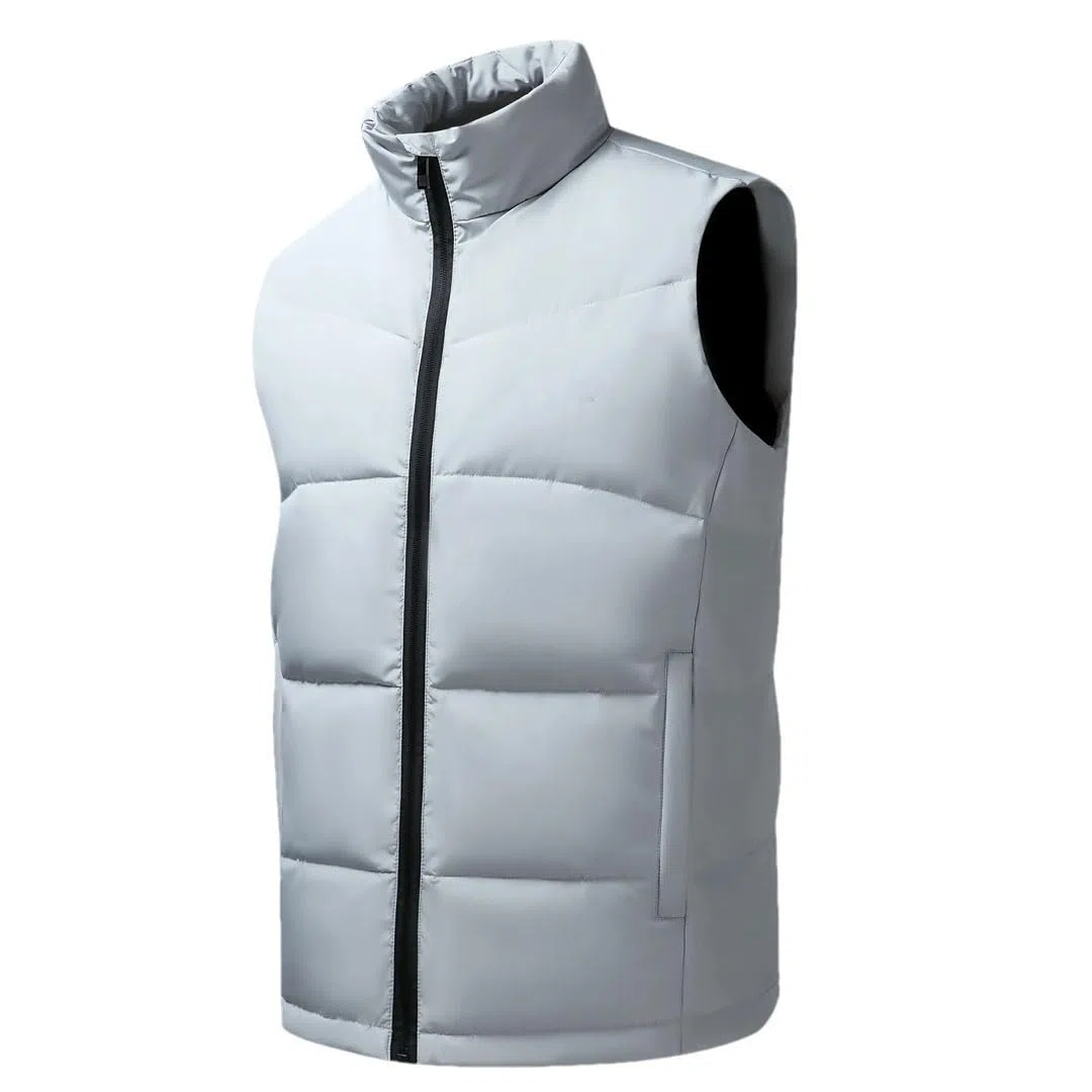 Vogrtcc Chaleco Informal De Plumón De Pato Blanco Para Hombre, Chaqueta De Plumón Sin Mangas De Talla Grande
