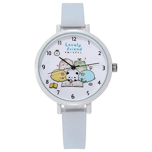 Reloj de niña Reloj de Dibujos Animados Relojes Luminosos Niñas Niños Estudiantes Relojes de Pulsera Reloj de Regalo Relojes Transparentes para niñas (Color : Light Purple)