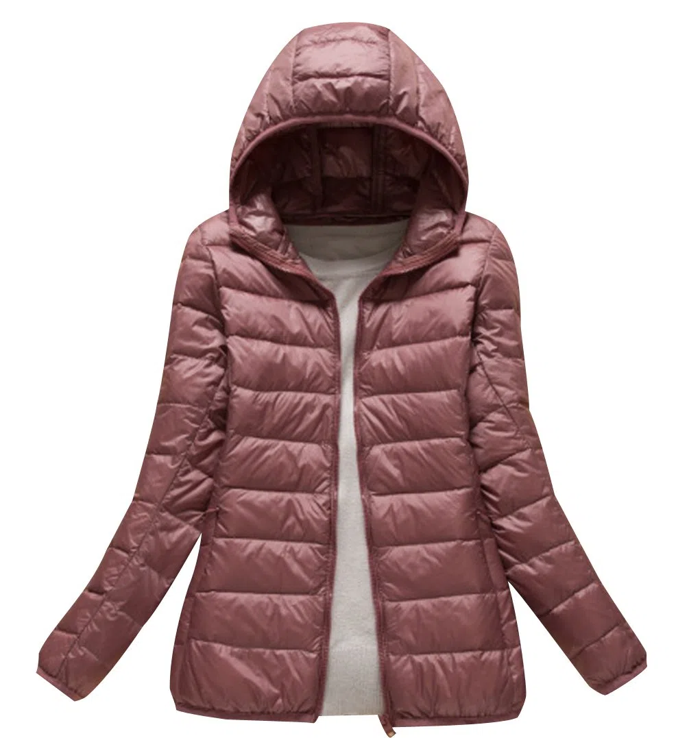Abrigo Plumas Con Capucha Mujer Abrigos Acolchado Plumiferos Ligeros Chaquetas Chaquetones Plumon Anorak Plumifero Corto Cazadoras Chaqueta Acolchada Mujer Plumas Ultralight Invierno Rosa Oscuro L