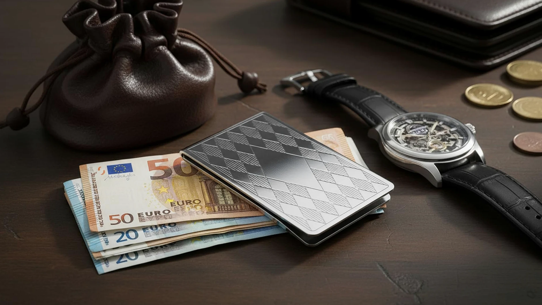 Clip para billetes Money bañado en plata – con placa de grabado – Pinza para billetes Premium Silver Plated – Noble regalo para hombre de alta calidad