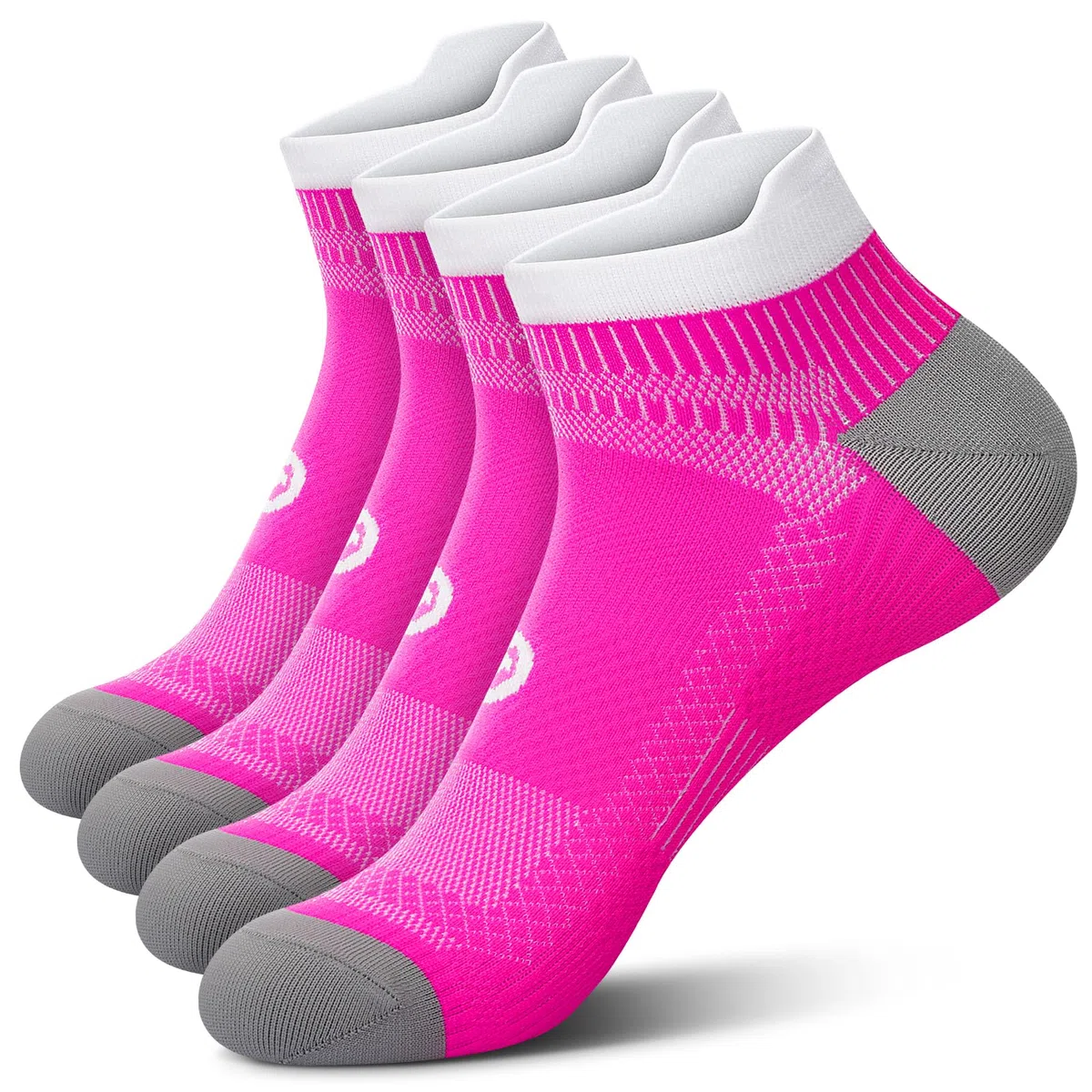PAPLUS Calcetines de compresión de tobillo para hombres y mujeres, 2/4/6 pares, calcetines de compresión de corte bajo para correr con soporte de tobillo