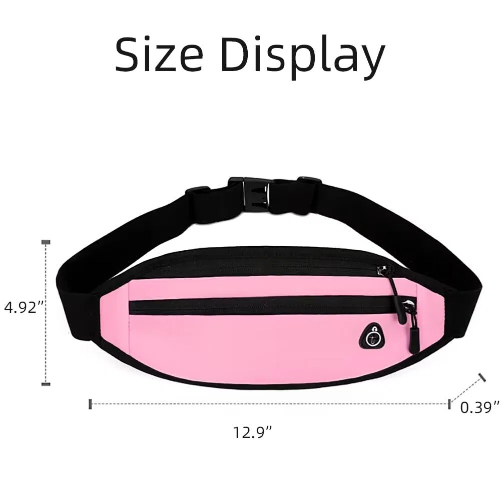 Riñonera para mujeres y hombres, ligera, de viaje, para dinero, cartera de viaje, impermeable, soporte para teléfono, Amarillo