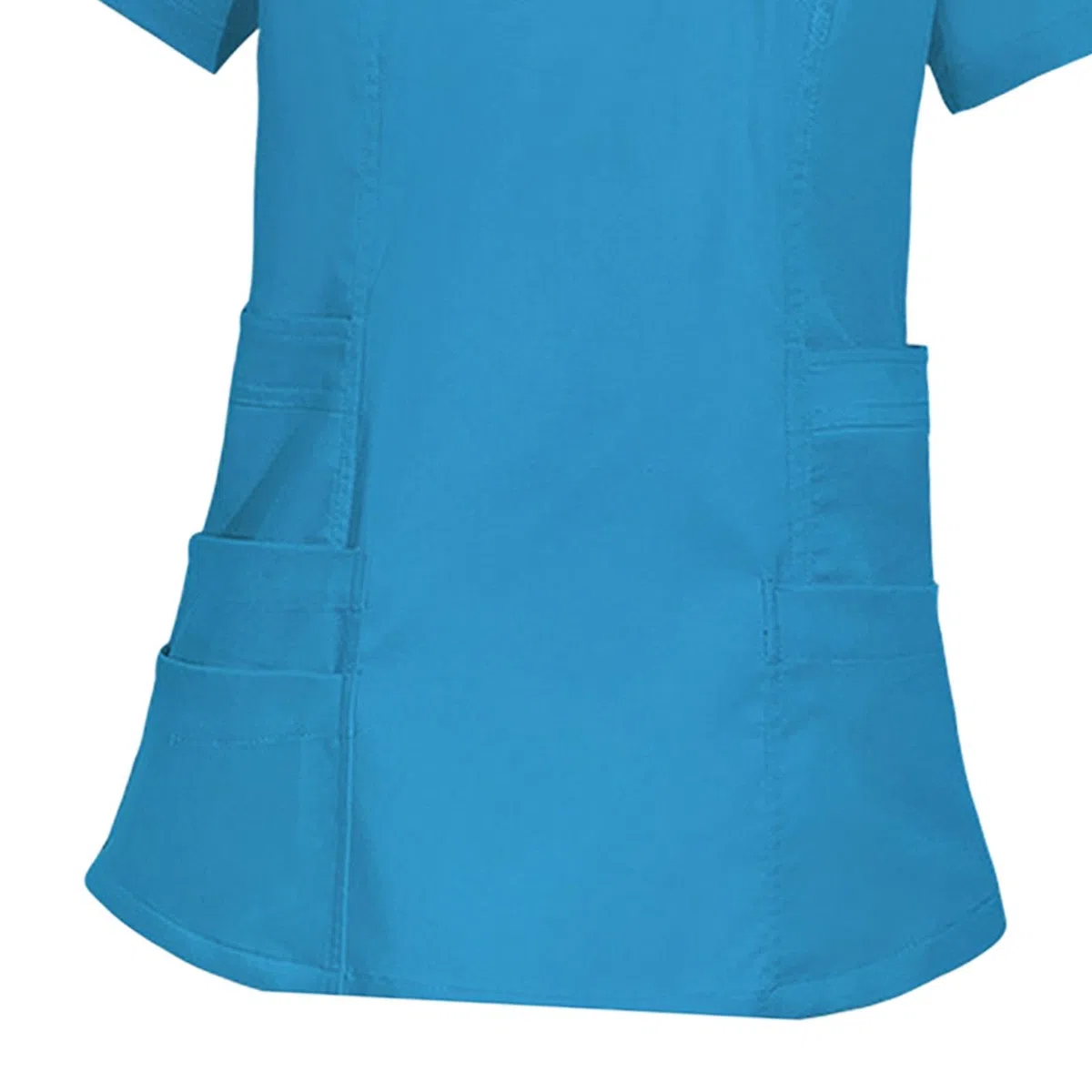 Uniforme de Enfermera con Top de Cuello en Pantalón Jogger Manga Corta y Bolsillos Prácticos Material Transpirable Adecuado para Mujeres en