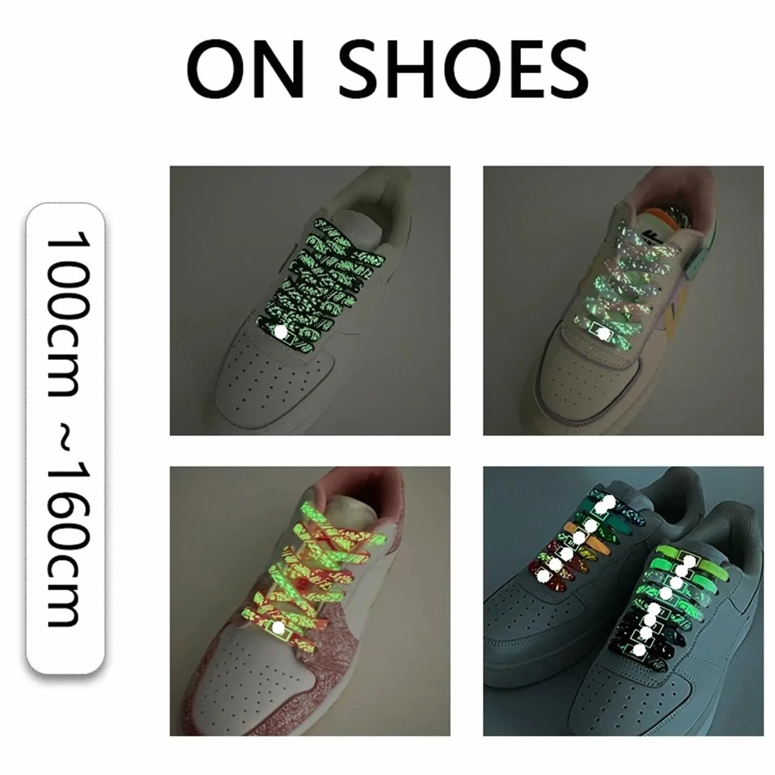 10 pares de cordones luminosos que brillan noche for zapatillas planas, for fiestas graduación Para Zapatos Casuales