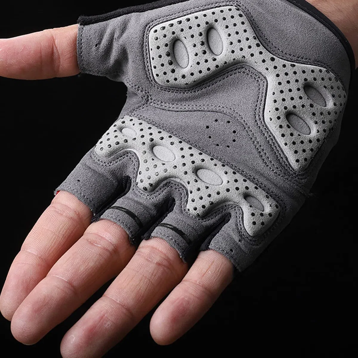 Desconocido Guantes de Ciclismo, Transpirables Guantes con Almohadillas Amortiguadoras para Bicicleta Montaña Bici Gimnasio, Hombre y Mujer