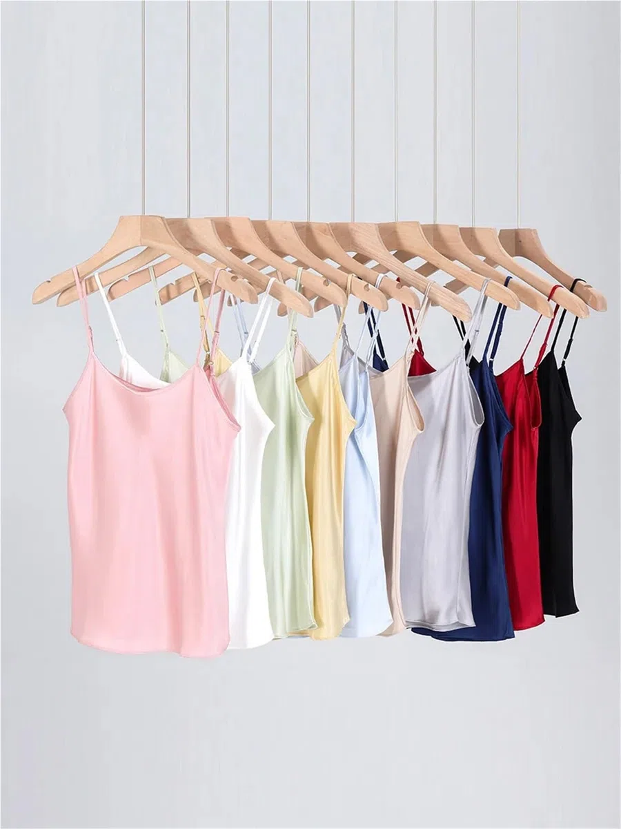 Camisolas de Seda auténtica for Mujer, Camisetas Lisas y cómodas, Camisetas básicas de Primavera y Verano. para Uso Diario, Viajes