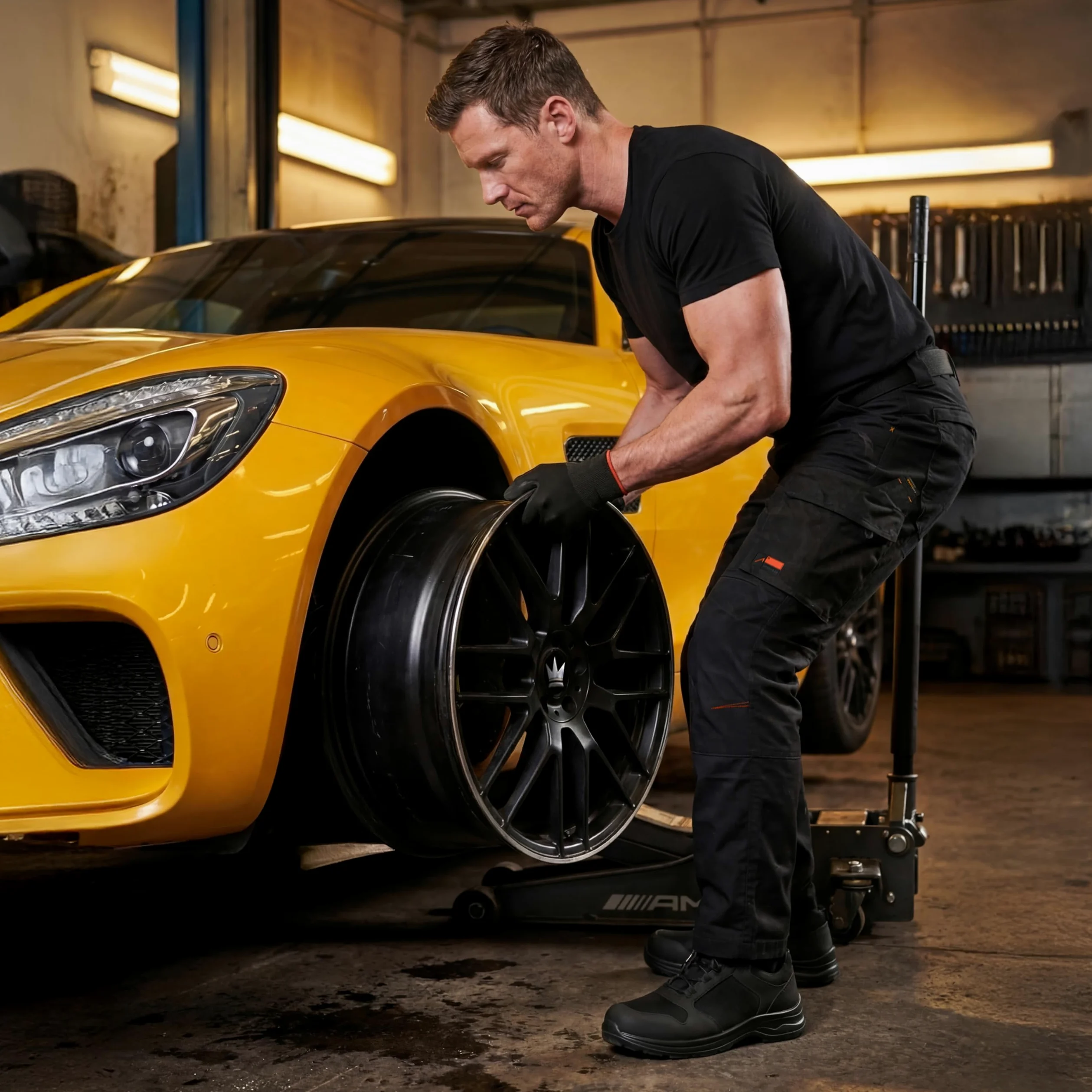 ACE Constructor Pantalones híbridos Largos de Trabajo para Hombre: Pantalones Cargo para Exteriores con Cordura y Cintura elástica para Hombre - 44 a 66