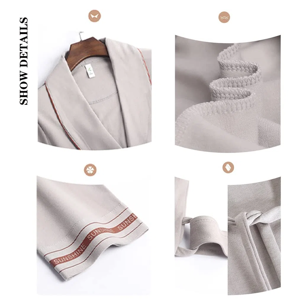 Camisones De Manga Larga para Mujer, Algodón Suave con Bolsillos, Bata Larga De Talla Grande para Mujer, Albornoz Cómodo Y Cálido, Ropa De Salón De Algodón, Pijama De Una Pieza Perezoso, Camisón
