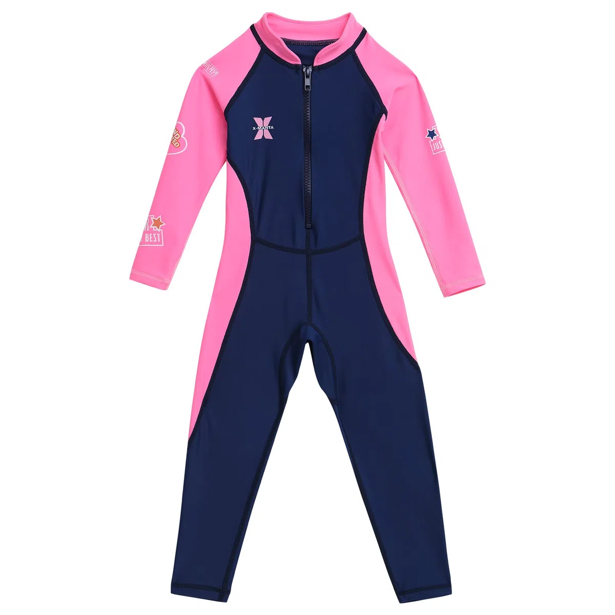 IMEKIS Traje de baño de manga larga para niños, traje de baño de una pieza de cuerpo completo, protección UV, UPF 50+, traje de baño para deportes acuáticos de 2 a 8 años
