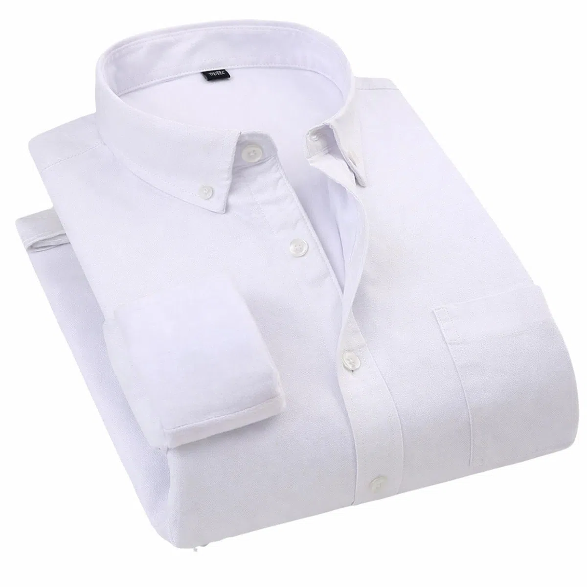 Camisa de tela Oxford con forro polar para hombre, con botones, informal, cálida, para invierno, oficina, con bolsillo, para hombre