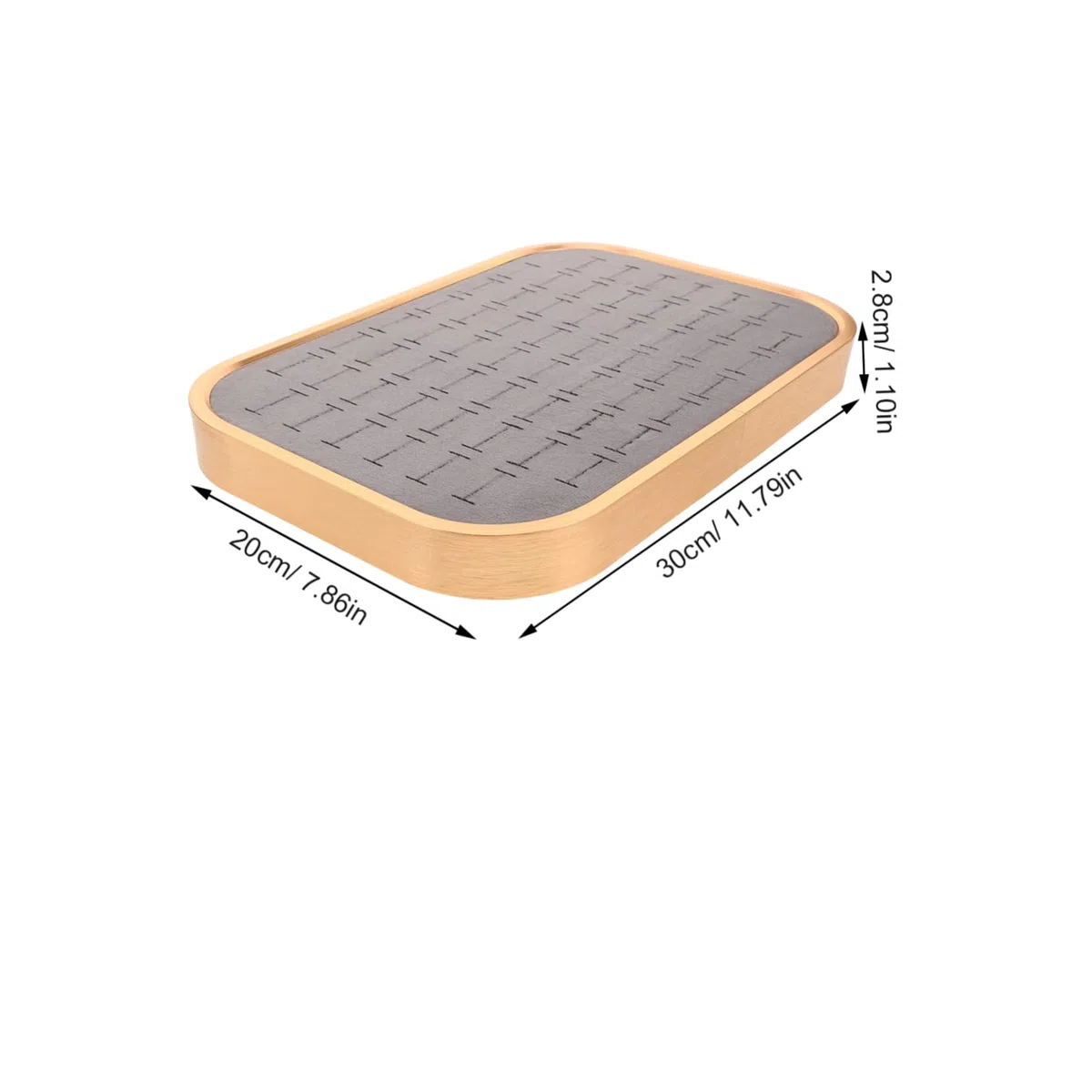 Bandeja De Terciopelo Para Anillos Organizador Apilable De Joyas Ranuras Bandeja Para Guardar Collares Aretes y Joyas Para Niñas y Mamás